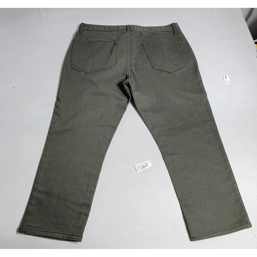 Banana Republic Travel Jean Mens 36x30 Olive Green Skinny Fit Stretch Pants